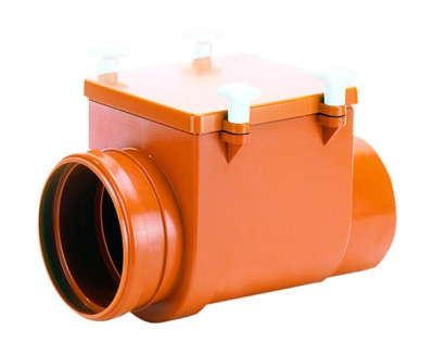 HL 710 DN 110 Канализационный затвор с заслонкой из нержавеющ стали, с монтажным лючком