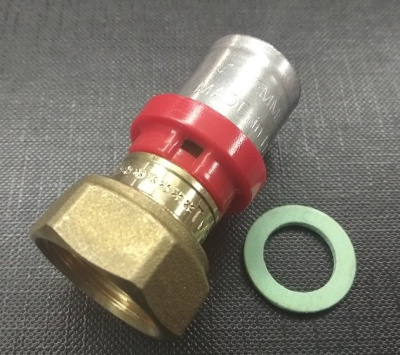 Гайка накидная под прокладку 26 х 3/4" пресс TIEMME Внутренняя резьба Металлопластик 