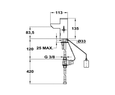 МЛУ 30 Электронный смеситель для умывальника литой  MOFEM