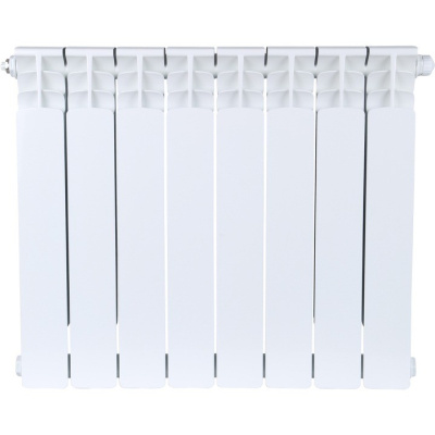 Биметаллический  секционный радиатор STOUT Space 8 секции нижнее подкл 3/4 500/90 SRB-0320-050008