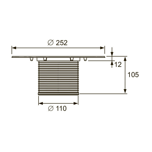 Удлинитель трапа TECEdrainpoint S, с универсальным фланцем Seal System 3660005