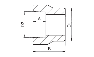 Муфта DN  25 х 20 переходная внутренняя-внутренняя полипропиленовая FV-Plast Чехия (серый) 209025020