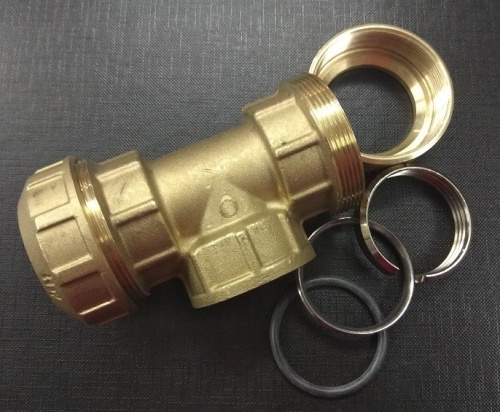 Тройник  25 х 3/4" ВР х 25  Латунь для труб ПНД  Itap