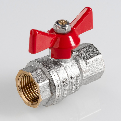 Кран шаровый ГОСТ Р 59553-2021, Бабочка рукоятка 1/2" вн.-вн. VALTEC  VT.417.N.04