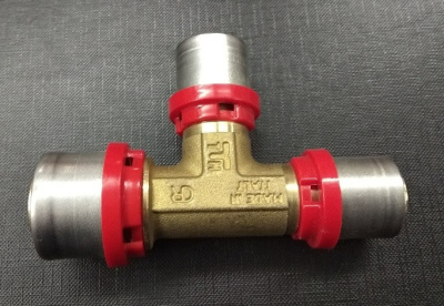 Тройник 40 х 32 x 32 Редукционный  пресс TIEMME   Металлопластик 