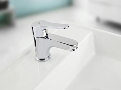 101 PRO  Смеситель для умывальника c литым изливом c металич. донным клапаном 101 мм MOFEM    