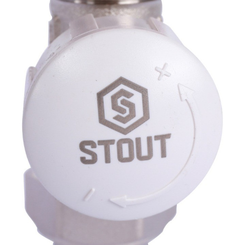 Клапан термостатический прямой (подключение ЕК) 1/2" х 3/4"ЕК SVT-0001-100015 STOUT 