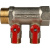 Коллектор на 2 выхода 1" х 1/2" запорный STOUT никель (красные ручки) SMB 6200 011202 Коллектор на 2 выхода 1" х 1/2" запорный STOUT никель (красные ручки) SMB 6200 011202