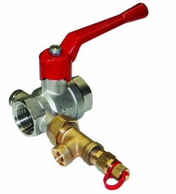 Шаровый кран 1" Cimberio для динамической пары с регулятором перепада давления