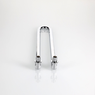 Угловой аксиальный фитинг с хромированной латунной трубкой двойной 16(2,2)х15 L 300 мм VALTEC