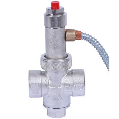 Термоклапан для твердотопливных котлов 1/2", капиляр, 1300 мм.  SVS-0007-000015 STOUT