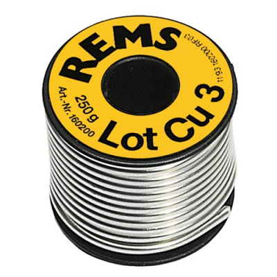 Припой медь № 3 ( 3мм, 250г ) REMS 