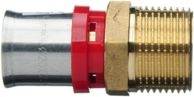 Пресс фитинг для металлопластиковой трубы Соединение 20 x 1/2" Наружная резьба TeRma (TRm)