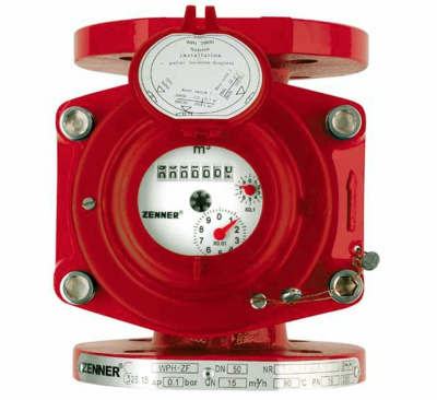 Счётчик ГВС ZENNER WPH-N-W,Dn125,монт.длина 250 мм,промышленный,турбинный,фланцевый