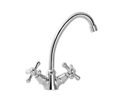 105 TREFF CER 130  Смеситель для мойки, излив 130 мм. с керамической кран-буксойMOFEM