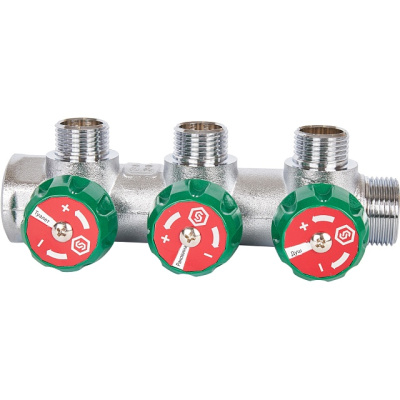 Коллектор хромированный 3/4" х 3 х 1/2" SMB-6850-341203 STOUT