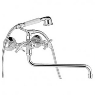 604 ROMANTIK  Смеситель для ванны-умыв. излив 300 мм. с держат. с классической кран-буксой MOFEM