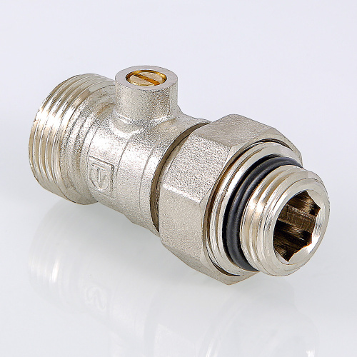 Клапан для нижнего подключения3/4"радиатора(в комплекте с адаптером 1/2евроконус)  мультифлексVALTEC