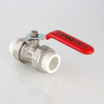 Кран PPR шаровый латунный с муфтами DN 25 мм VALTEC полипропиленовый  VTp.745.0.025