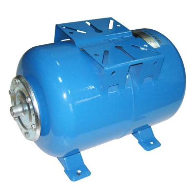 Бак расш. для ГВС и ХВС горизонтальный 100 л. СИНИЙ   с площадкой 1" нар. резьба VALTEC