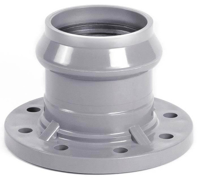 Патрубок раструбный с ПВХ фланцем DN Ø 110/100 Хемкор           