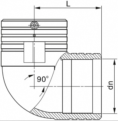 ROFITT (EL90º063) Э.С. Угол 90°, PE100, SDR11, -63