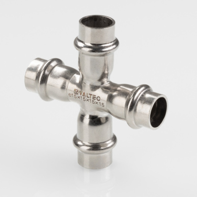 Крестовина нержавеющая сталь 22 х 22 х 22 х 22 VALTEC  VTi.941.I.002222