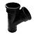 Тройник чугунный канализационный Ø 50х50х45° ч/к чёрный ГОСТ 6942-98