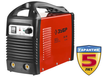 Сварочный инвертор  ЗУБР 190 А max,20 A min,ПВ - 60%, 6,2кВА,электр 1.6 - 4,0 мм. MMA,ПВ 60%