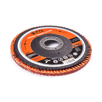 Круг лепестковый для шлифования по нержавеющей стали FTL Everest 27 125 х 22,2 мм P60