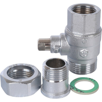 Шаровой 1/2 двухзональный клапан с американкой SVM-0072-200020 STOUT