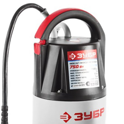 Насос погружной дренажный для чистой воды ЗУБР 750 Вт, 250 л/мин,напор 8,5 м, кабель 10 м.