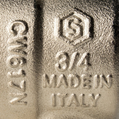 Полнопроходной шаровый кран со сгоном угловой  3/4" ручка бабочка резьба внутренняя - наружная STOUT