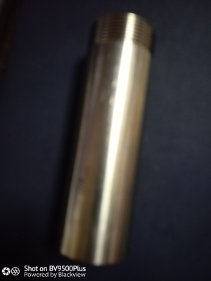 Ниппель длинный L 300 (из них 15 резьба) мм приварной Ду 65 (76,1 мм) AISI 304 из нерж. стали.