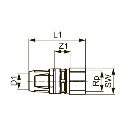 Соединение  20 х 3/4" PPSU-бронза внутренняя резьба TECElogo-Push 8713004