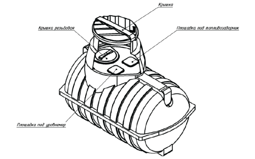 Накопительная Емкость U 3000 oil для топлива 