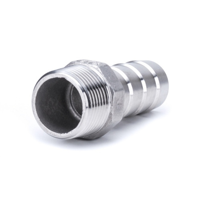 Штуцер елочка нержавеющий, AISI304 Наружная резьба (3/4" x 25mm), (CF8), PN16