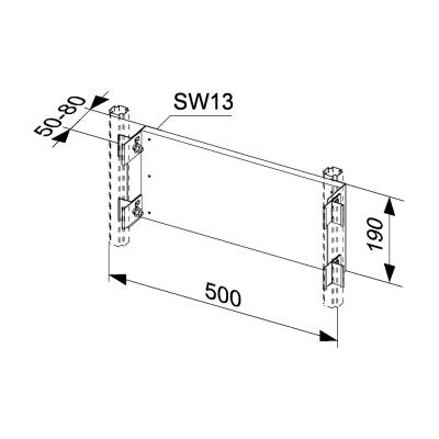Монтажная пластина из фанеры для фитингов для установки в профиль   9150000 