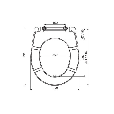 Сиденье для унитаза ALCAPLAST A601 дюропласт  с антибактериальными  свойствами