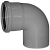 Отвод DN 32x90мм  HTB Ostendorf (Цвет Серый)     110140
