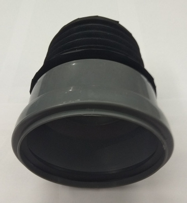 Муфта ремонтная переходная чугун-пластик 110мм в раструб/трубу, удлиненная