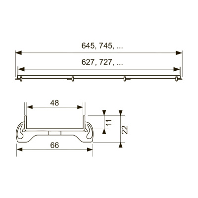 Лоток-основа для плитки 1500 мм, TECEdrainline "plate" для установки в корпус канала 601570