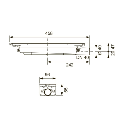 Сифон TECEdrainprofile "низкий" DN40, боковой слив 673001