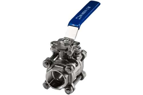 Кран шаровый трехсоставной вр/вр под привод 1" DN 25 PN64 AISI 304 нержавеющей стали