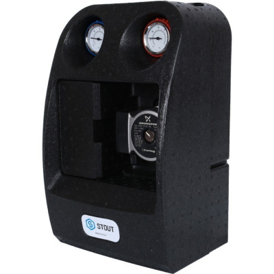 Насосная группа с теплообменником 34 пластины,с насосом Grundfos UPSO 25-65 в теплоизоляции