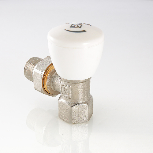 Клапан ручной угловой РЕГУЛИРОВОЧНЫЙ  3/4"  со сгоном. Резьба внутренняя - наружная VALTEC