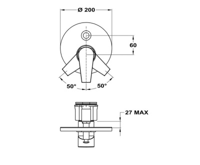 406 TREND PLUS  Внешняя часть встраиваемого смесителя для душа MOFEM