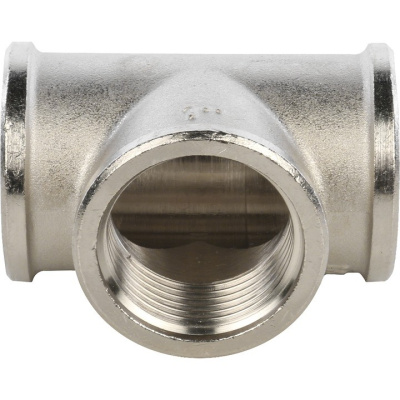 Фитинг STOUT Тройник 1  SFT-0020-000001 внутренняя резьба латунь никелированная