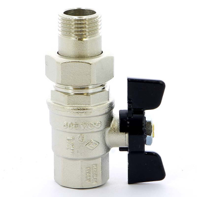 322 Кран шаровый со сгоном бабочка 1''  BUGATTI  OREGON