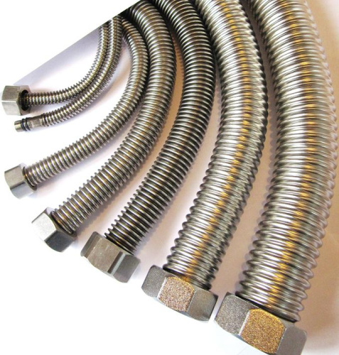 Гибкая подводка из нержавеющей стали  L=900 мм 1"  Резьба внутренняя-внутренняя 